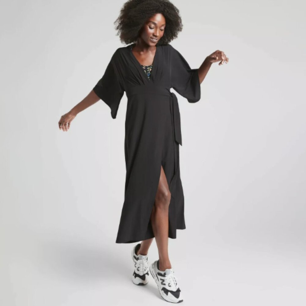 Athleta Black Midi Dress